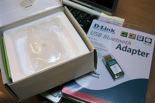 「Apple Wireless Mouse」と 「D-Link DBT-120 USB Bluetooth アダプタ」
